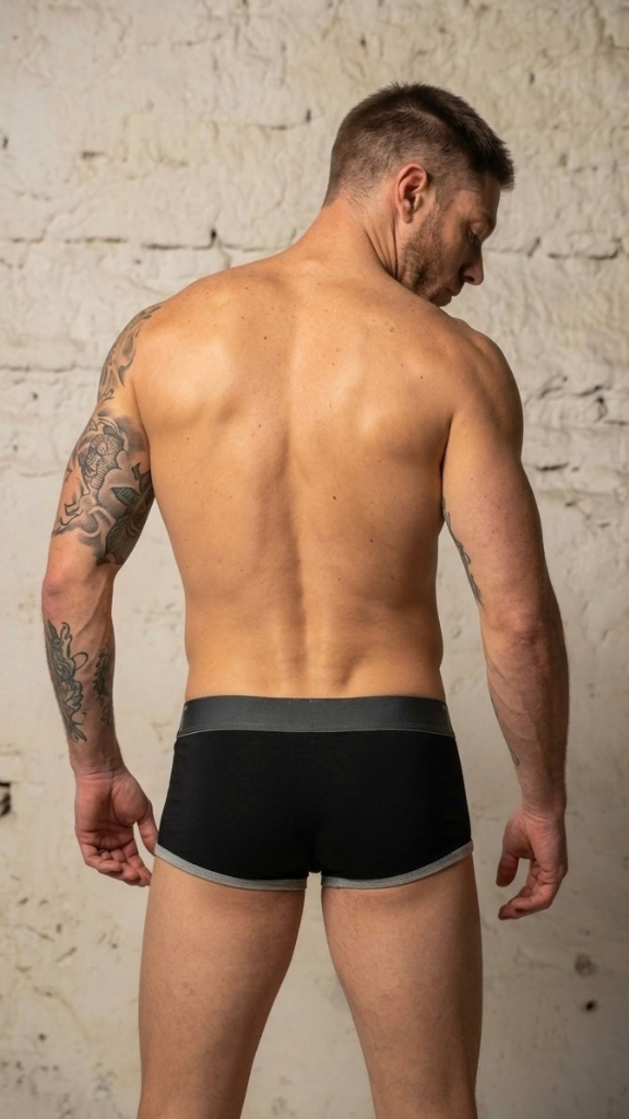 Bóxer Mini Algodón Negro Con Gris Hombre
